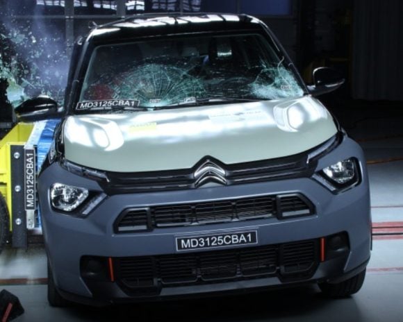 De crash test van de Citroën Basalt in Zuid-Amerika © Latin NCAP