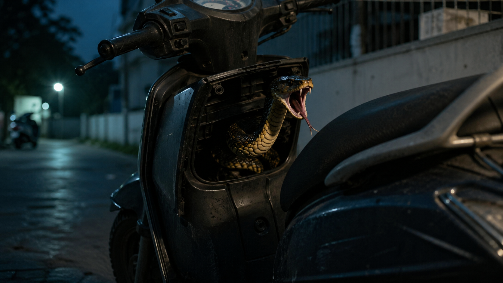 Serpent in scooter zet internet op scherp: eerst kijken, dan pas openen